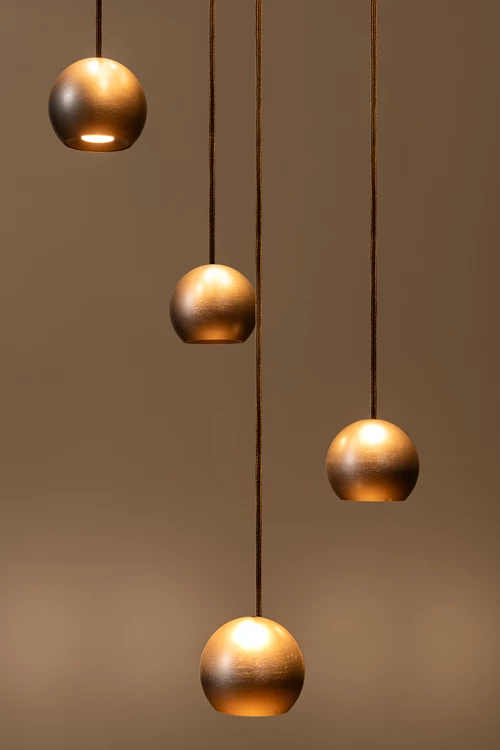 Lucide MONTANA - Suspension - LED Dim. - CCT - 16x5,7W 2700K/4000K - Café | Premium - ambiance 2